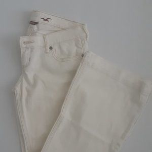 HOLLISTER  Cream Denim Flare Bell Bottom Jeans